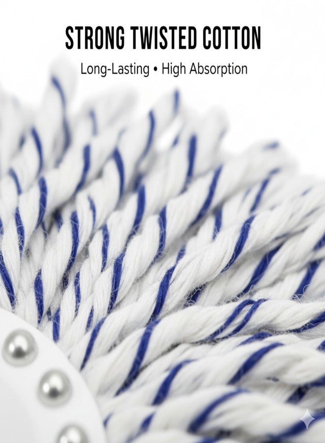 FPC Mop Refills for Floor Cleaning | Suitable for Wet & Dry Mopping in Home Office Shop | Strong Cotton Strands for Tile, Marble & Granite Floors | Easy Fit & Durable Multicolor Refill | 6" Pack of 1 - Image 5